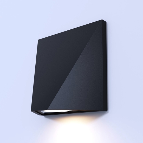 Maytoni beekman applique da esterno led 3000k ip54 nero moderno