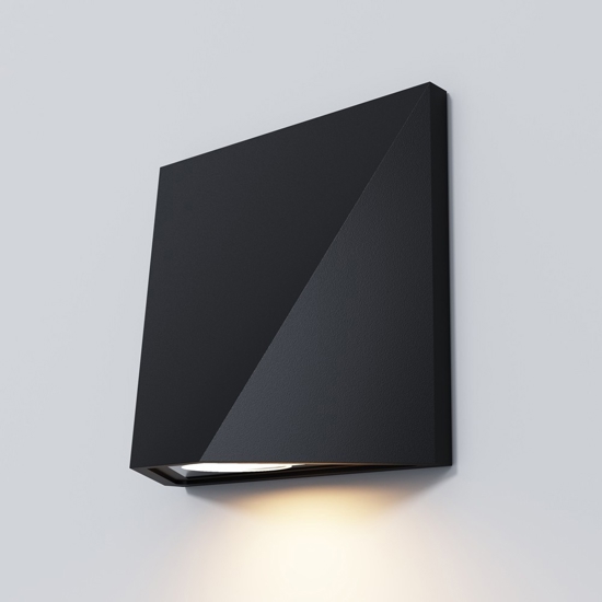 Maytoni beekman applique da esterno led 3000k ip54 nero moderno