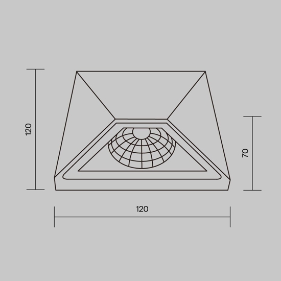 Maytoni beekman applique da esterno led 3000k ip54 nero moderno