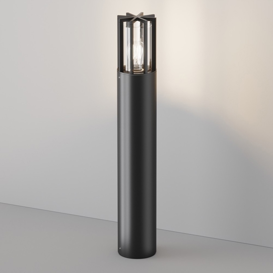 Maytoni barrel lampione basso da giardino nero ip54
