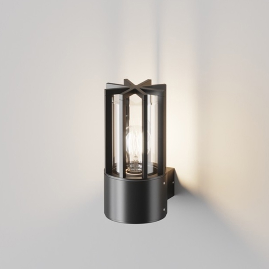 Maytoni barrel applique nero da esterno ip54 design moderno