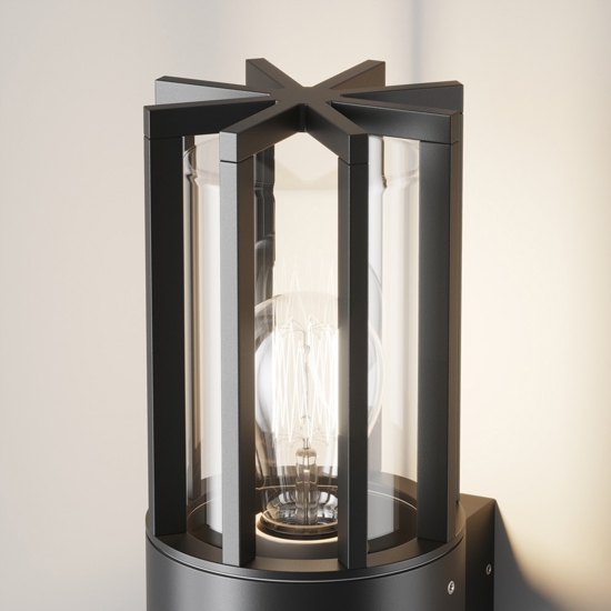 Maytoni barrel applique nero da esterno ip54 design moderno