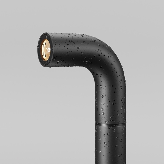 Maytoni sleek lampione da giardino led 3000k ip65 nero minimal
