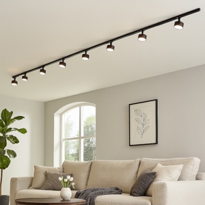 Sistema binario 300cm nero monofase con spot gx53 orientabili
