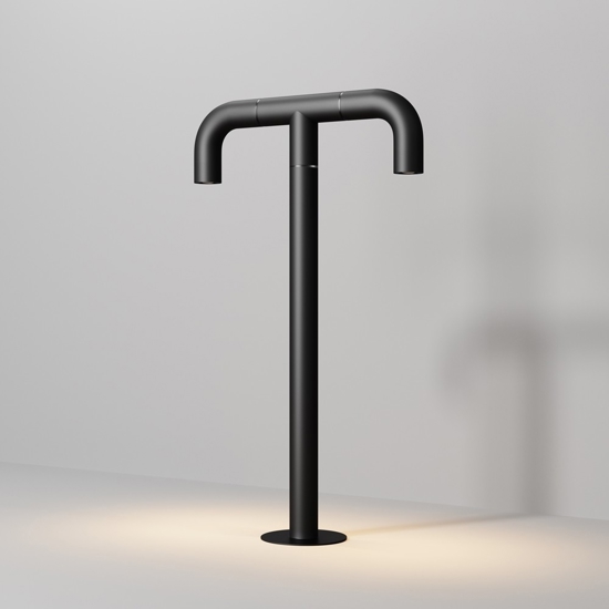 Maytoni sleek lampione basso da giardino led 3000k ip65 moderno