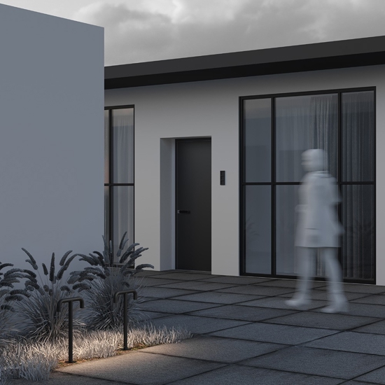 Maytoni sleek lampione basso da giardino led 3000k ip65 moderno