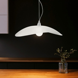 Lampadario per cucina moderna vetro bianco design