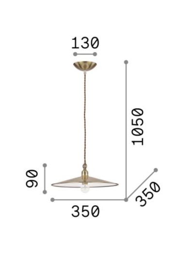 Cantina sp1 ideal lux lampadario per cucina rustico rame