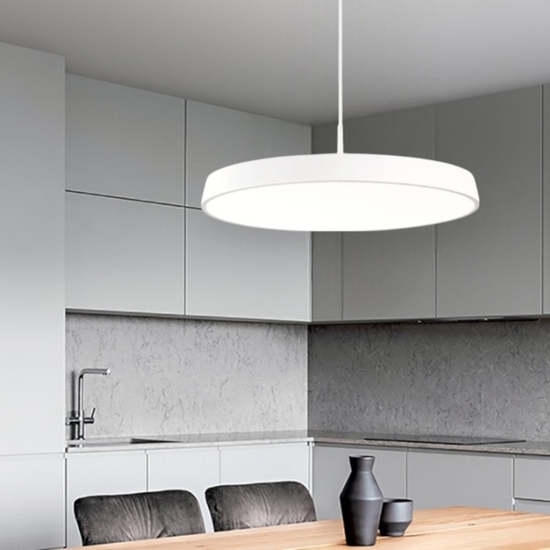 Isyluce lampadario bianco da cucina led 39w 3000k 4000k dimmerabile