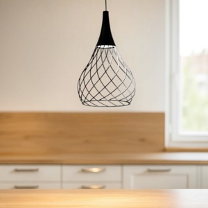 Stilnovo mongolfier lampadario da cucina nero led 3000k dimmerabile