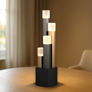 Lampada da tavolo nero marrone oro design moderna estanterios eglo