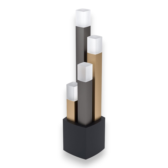 Lampada da tavolo nero marrone oro design moderna estanterios eglo