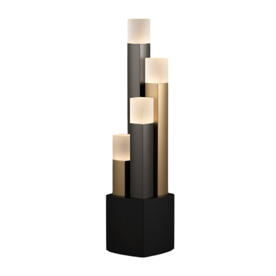 Lampada da tavolo nero marrone oro design moderna estanterios eglo