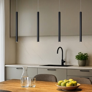 Lampadario led per tavolo pranzo cucina nero 16w 3000k