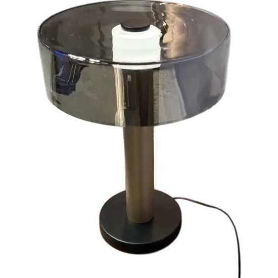 Lampada da tavolo design moderna oro sabbiato