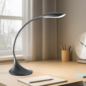 Gea luce nunki lampada da scrivania led nera moderna