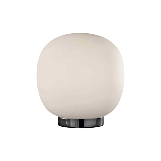 Lampada da comodino moderna per camera da letto  boccia vetro bianco