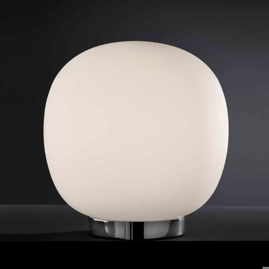 Lampada da comodino moderna per camera da letto  boccia vetro bianco