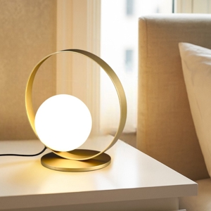 Abat-jour lampada oro da comodino led 5w 3000k