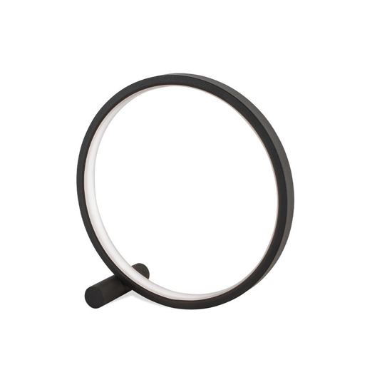 Abat jour da comodino design moderna cerchio nero 13w 3000k fp