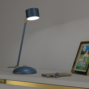 Abat jour lampada da tavolo blu e oro gx53 personalizzazione fp