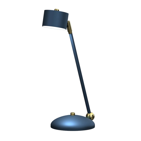 Abat jour lampada da tavolo blu oro fp