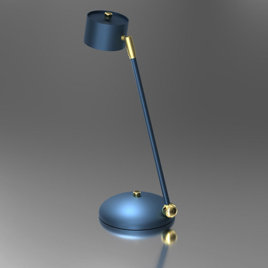Abat jour lampada da tavolo blu oro fp