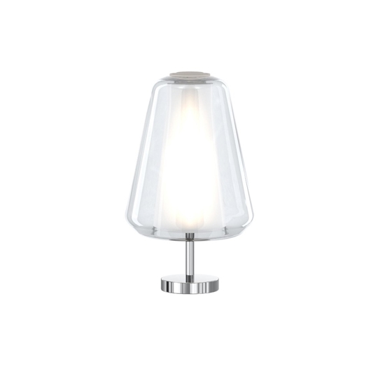 Toplight double skin lampade da comodino moderna vetro trasparente