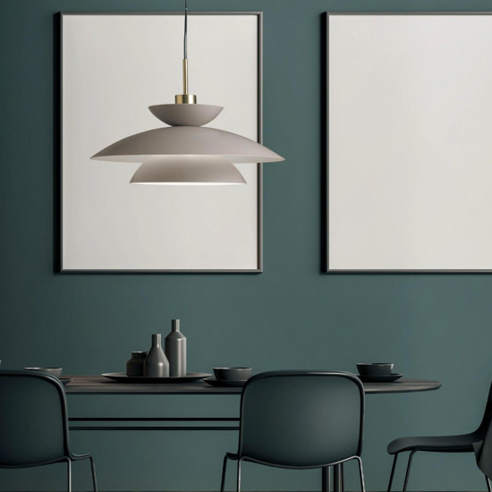 Sforzin miloox kloe lampadario tortora per cucina moderna