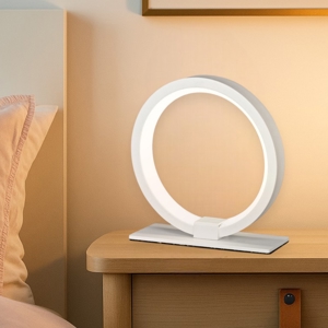Abat-jour da comodino bianca led per camera da letto moderna