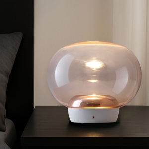 Lampada da comodino moderna vetro rame le mariee stilnovo