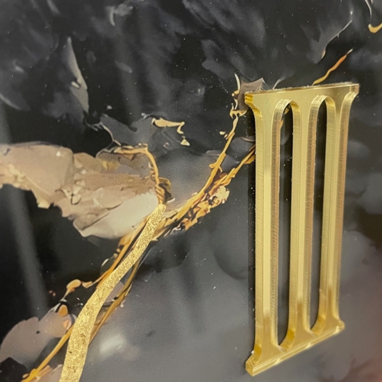 Grande orologio verty fume 97x80 per parete di grandi dimensioni