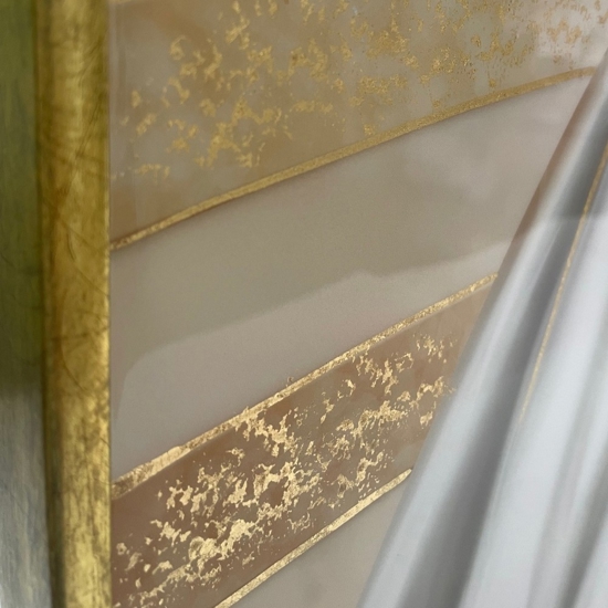Capezzale capoletto sacra 90x60 famiglia cornice oro in resina lucido