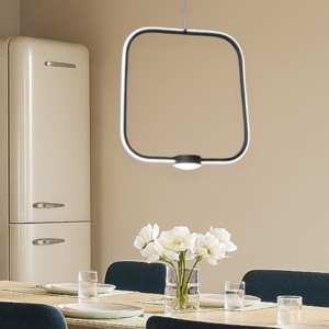 Ondaluce so alfa gr nero lampadario led per tavolo cucina