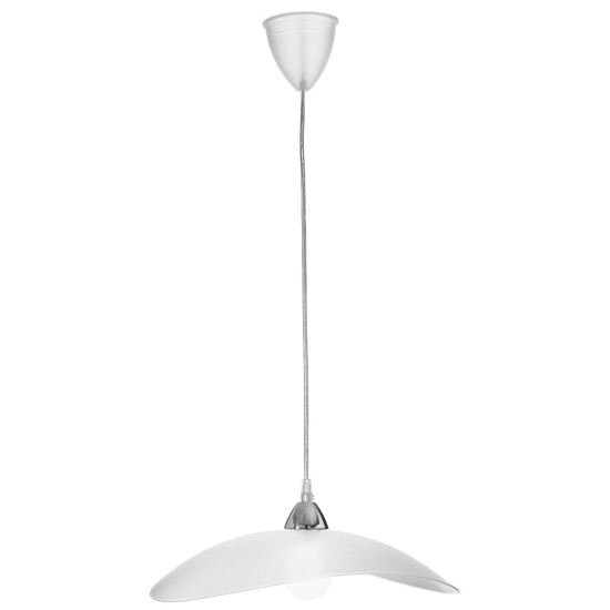 Lampadario per cucina moderna vetro bianco rigato
