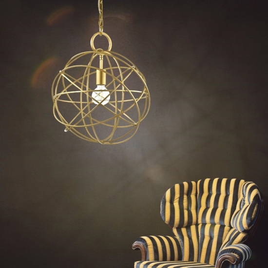 Konse sp1 ideal lux lampadario moderno sfera oro