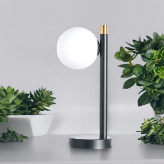 Abat jour camera da letto miloox pomi dimmerabile sfera vetro sfera bianca