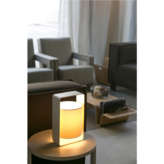 Lampada da comodino per camera da letto moderna paralume bianco