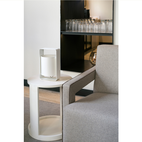 Lampada da comodino per camera da letto moderna paralume bianco