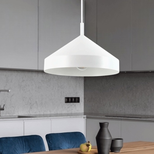 Ideal lux yurta sp1 d30 lampadario bianco per cucina design cono 30cm