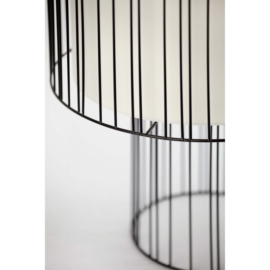 Lampada da tavolo design minimal nera rotonda per salotto