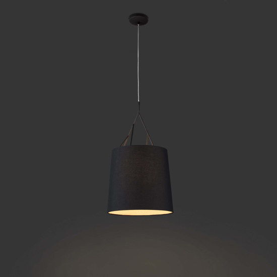 Lampadario da cucina paralume nero cilindro design