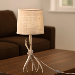 Lampada da tavolo per chalet casa montagna di legno