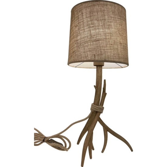 Lampada da tavolo per chalet casa montagna di legno
