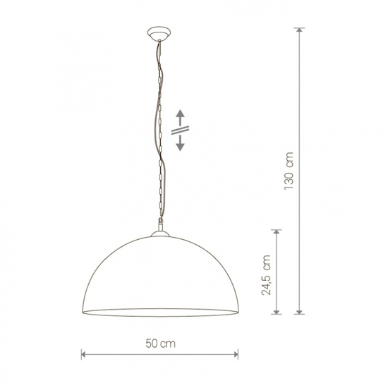 Lampadario per cucina vintage cupola marrone corten