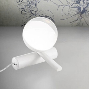 Abat jour da comodino led 6w 3000k bianca rossini tab linea light codice ca148fwhwdi