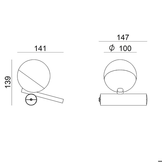 Abat jour da comodino led 6w 3000k bianca rossini tab linea light codice ca148fwhwdi