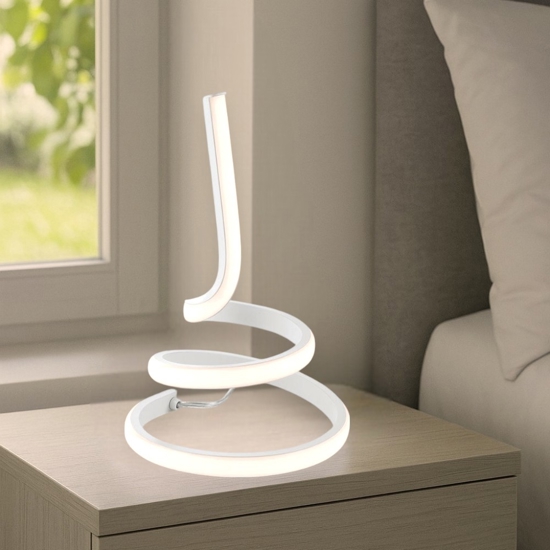 Abat-jour da comodino luminosa moderna bianca led 15w 4500k