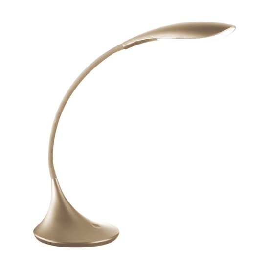 Lampada da scrivania led nunki gea luce oro satinato moderna