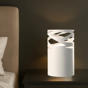 Abat-jour da comodino bianca design moderno per camera da letto